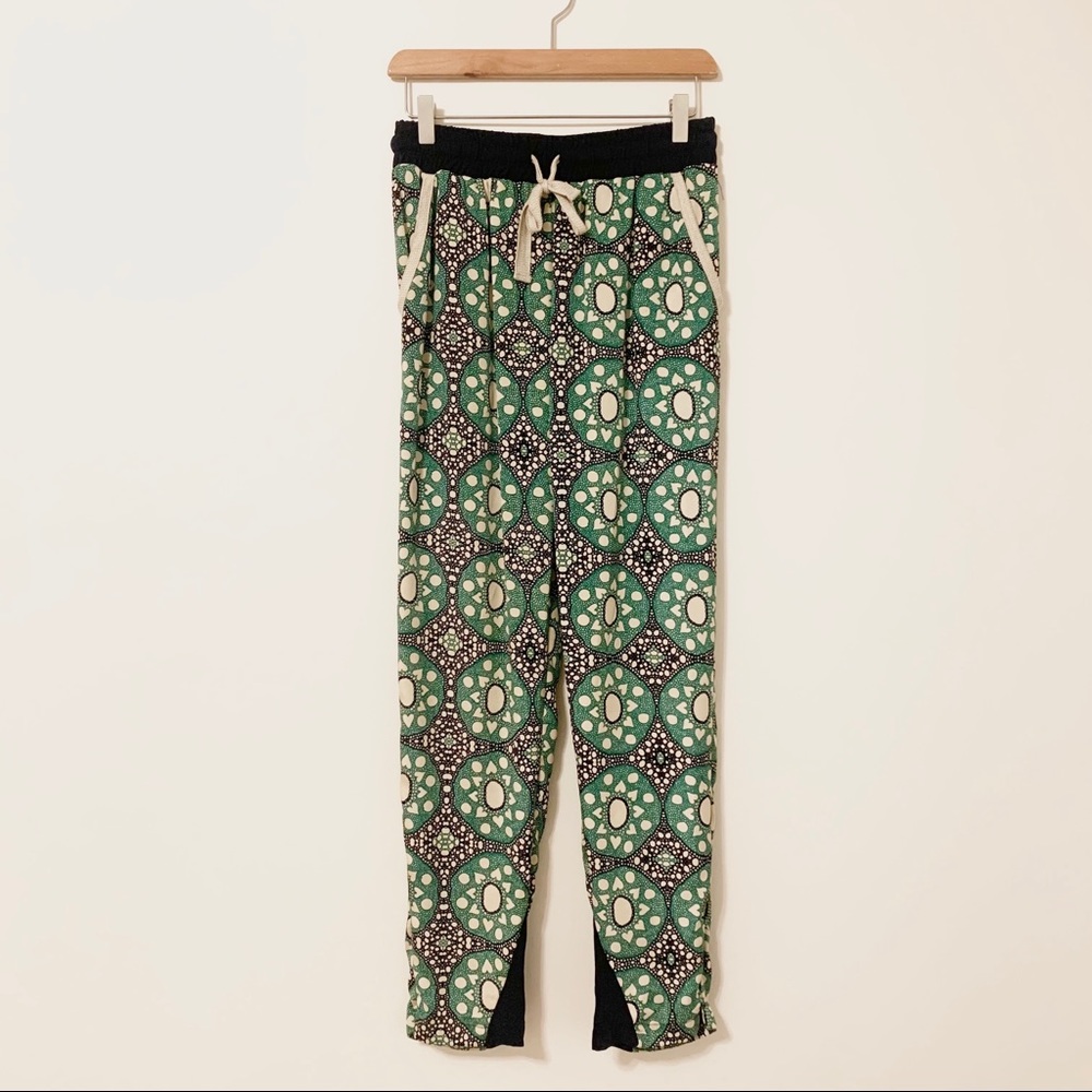 Sea New York Pattern Silk Drawstring Pants Size 6